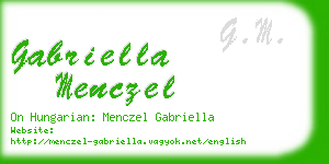 gabriella menczel business card